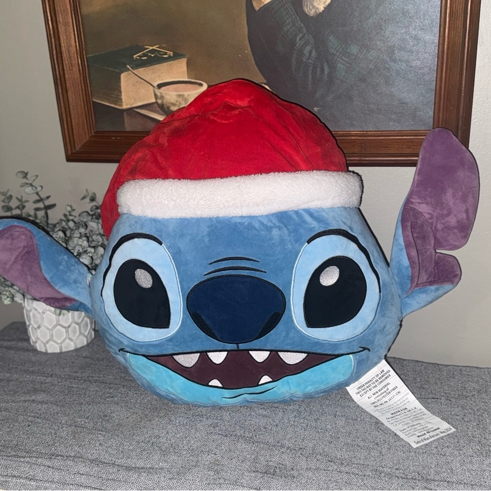 Stitch in Santa hat huge pillow